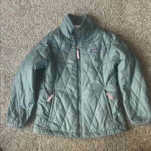 PATAGONIA NANO PUFF DIAMOND QUILT JACKET Kids 7 -8 nouveau green